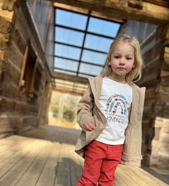 Charlie graphic tee in floral rainbow