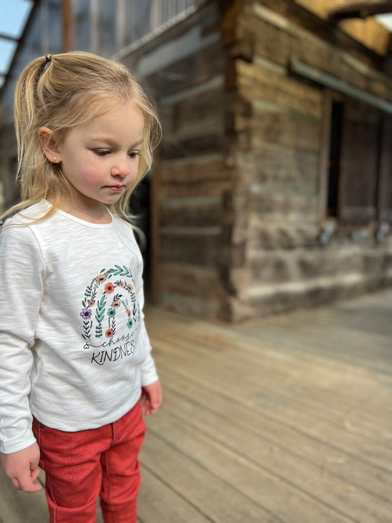 Charlie graphic tee in floral rainbow