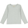Kennedy mock tirtle neck in sage stripe
