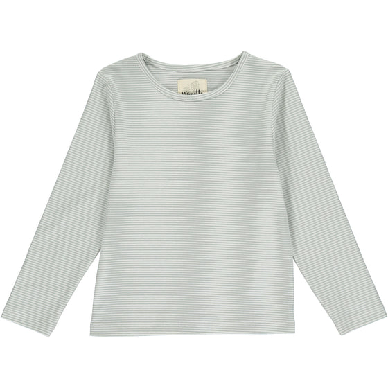 Kennedy mock tirtle neck in sage stripe