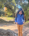 Kennedy mock neck turtle neck in blue