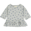 Elaina blouse in heatherd grey floral print