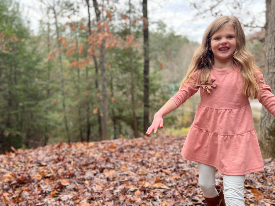 June tiered tunic in rose