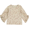 Lola blouse in oatmeal floral-print
