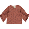 Lola blouse in rust floral print