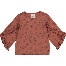  Lola blouse in rust floral print