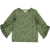 Lola blouse in green floral print
