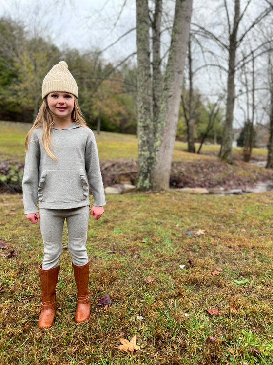 polly pants in heathered grey