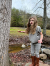 polly pants in heathered grey