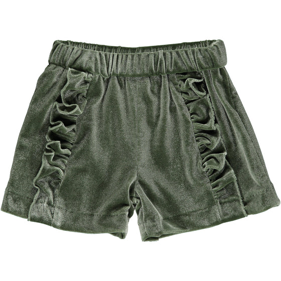 Paisley shorts in green