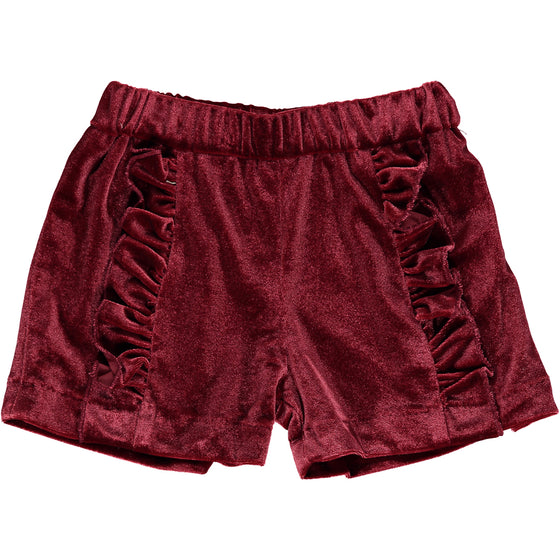 Paisley shorts in maroon