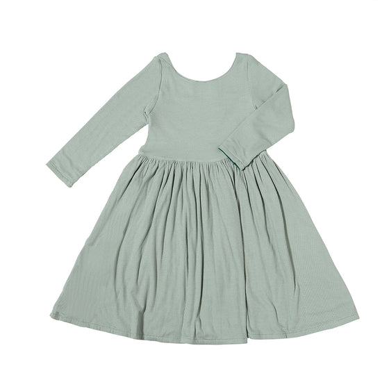 Teagan Dress Reversible in Sage and Pine