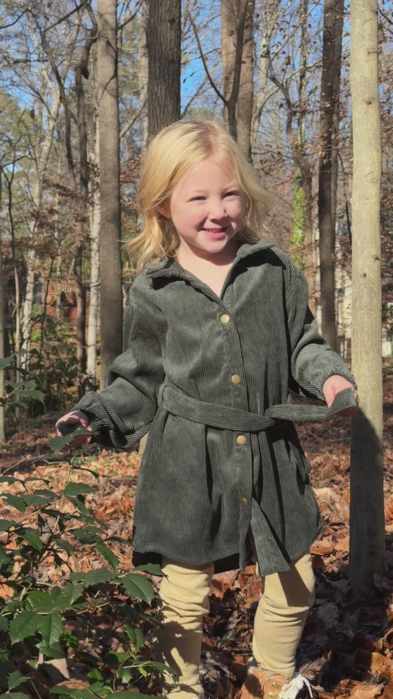 Shannon Coat Dress in Pine