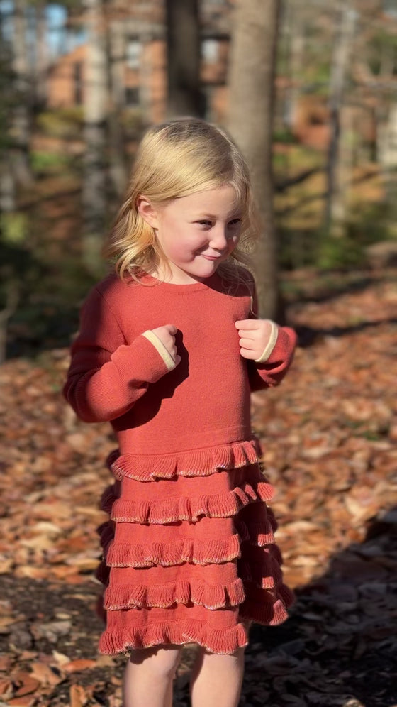 Arthie Dress in Pumpkin Knit