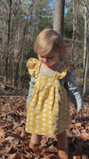 Opal Dress in Gold Embroidery