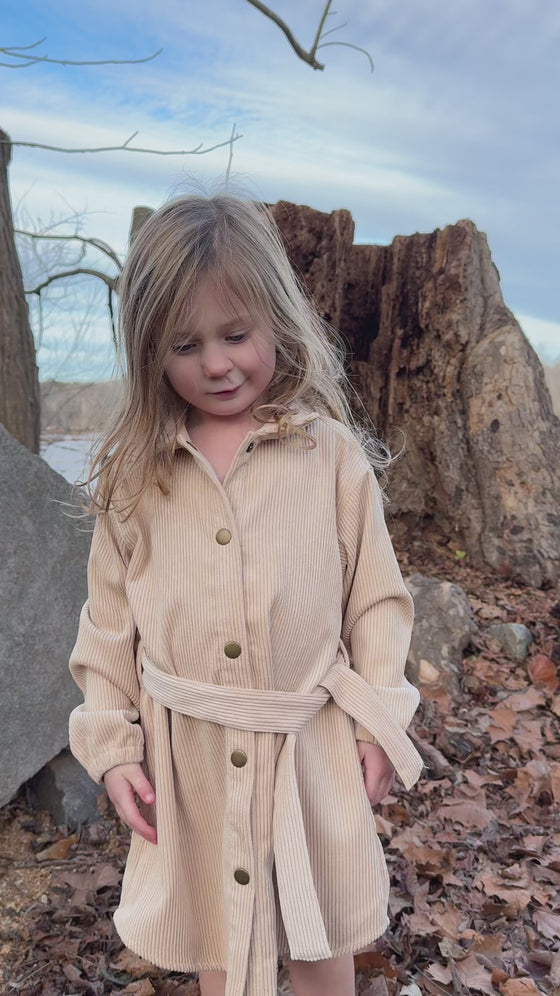 Shannon Coat Dress in Oatmeal