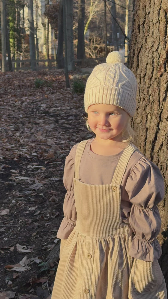 Autumn Pinafore in Cream