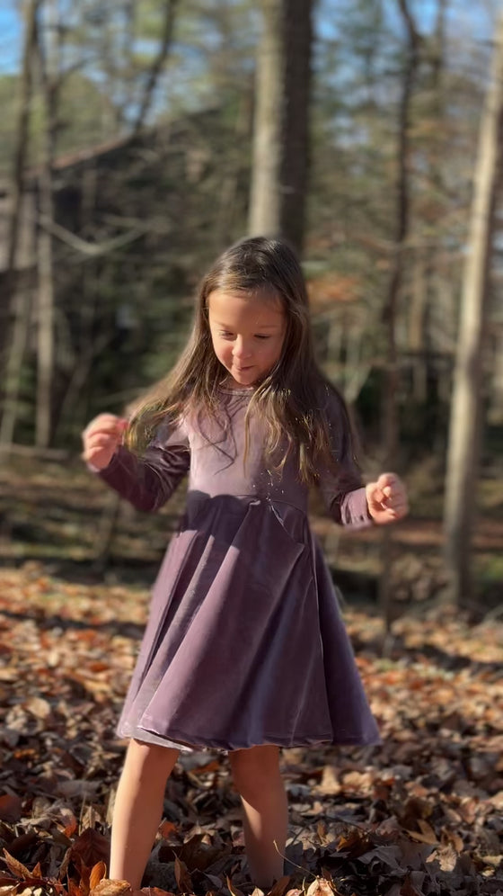 Merilee Dress in Plum Velvet