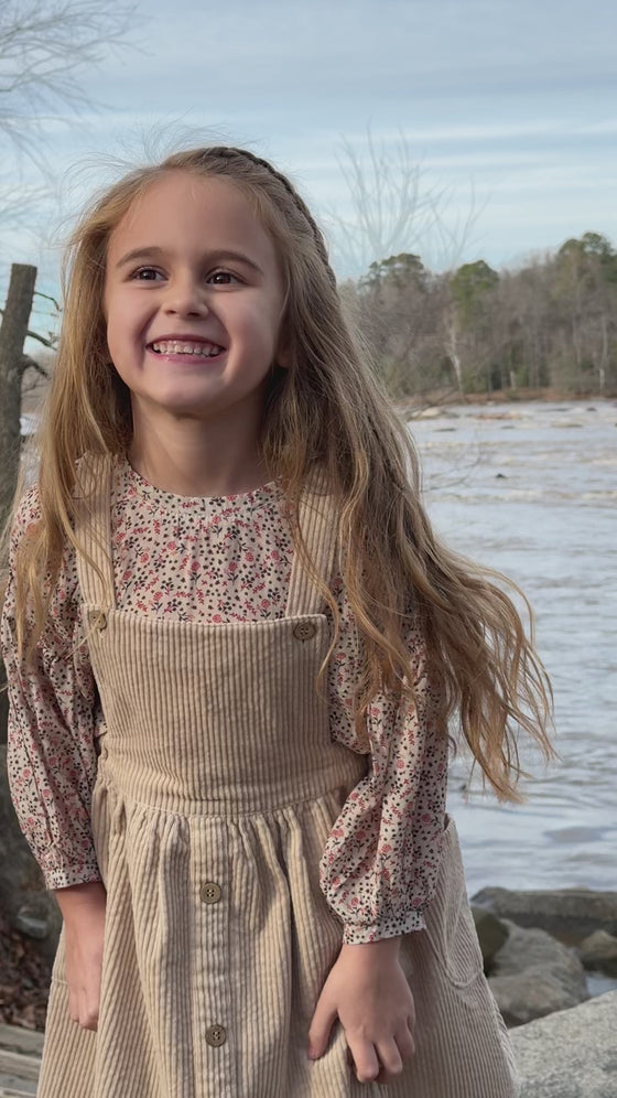 Autumn Pinafore in Cream