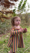 Rylie dress in candy stripe