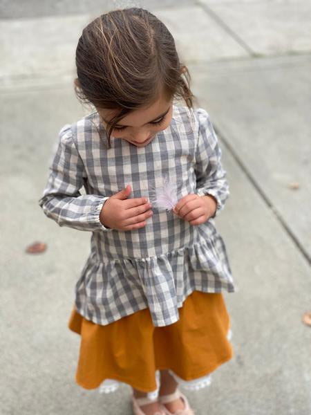 violet skirt in honeycomb