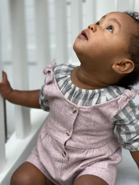 ashley romper in rose