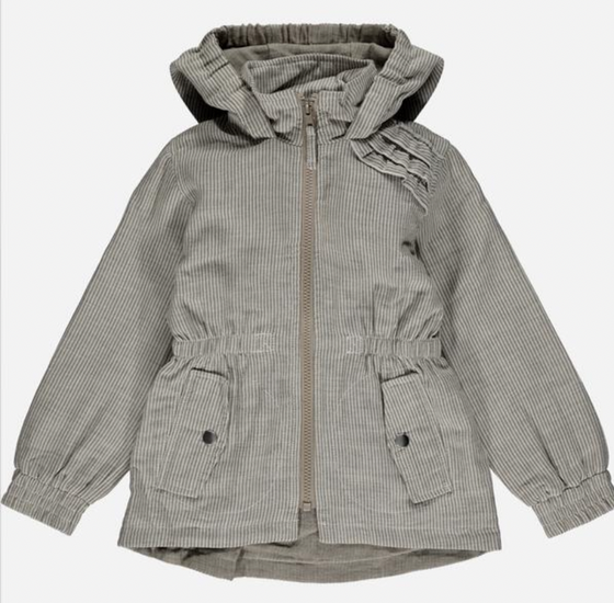rosalie jacket in charcoal stripe