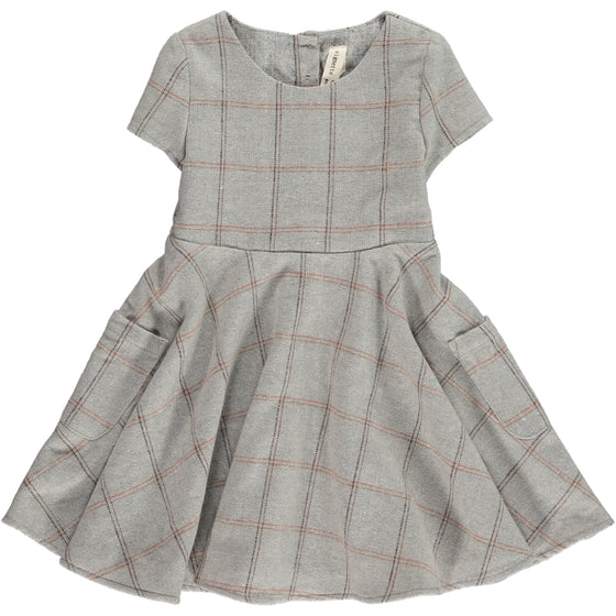 debbie dress in frost plaid