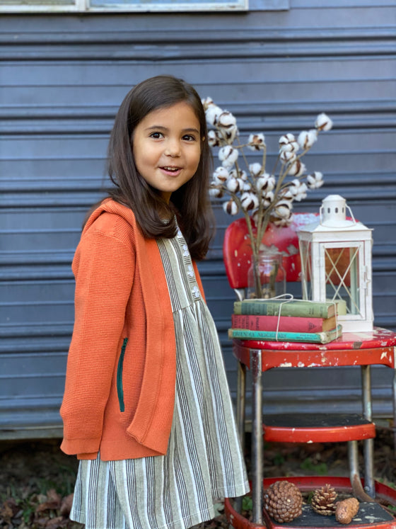 millie cardigan in pumpkin