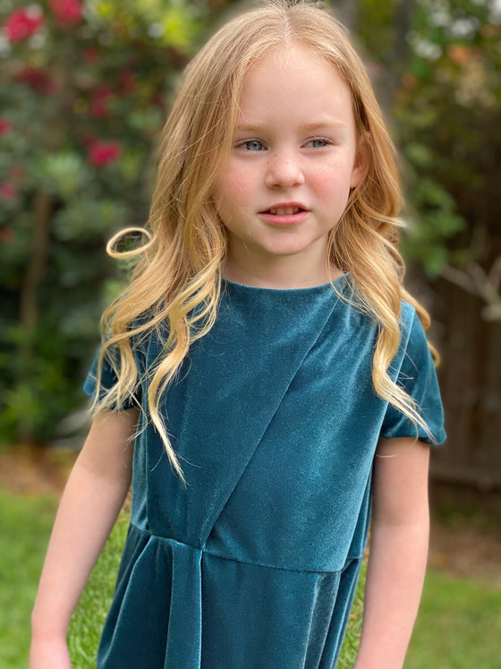justine dress in teal