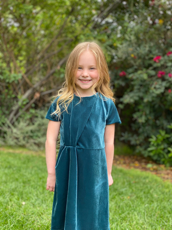 justine dress in teal