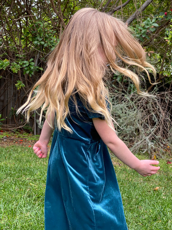 justine dress in teal