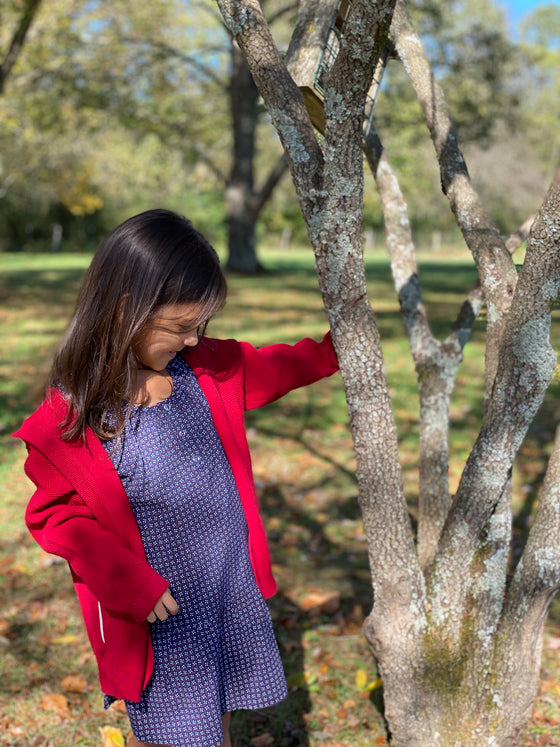 millie cardigan in burgundy