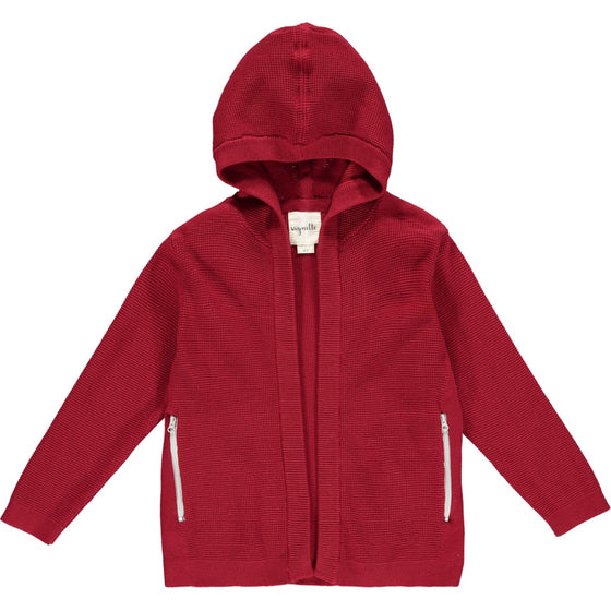 millie cardigan in burgundy
