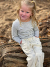 jillian lounge pants in cream snowflake