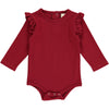 quinn onesie in burgundy