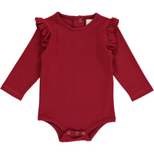  quinn onesie in burgundy