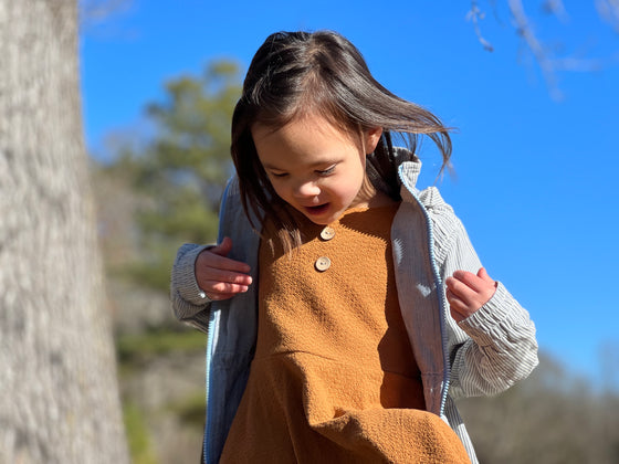 rosalie jacket in blue stripe