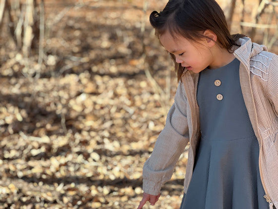 rosalie jacket in gold stripe
