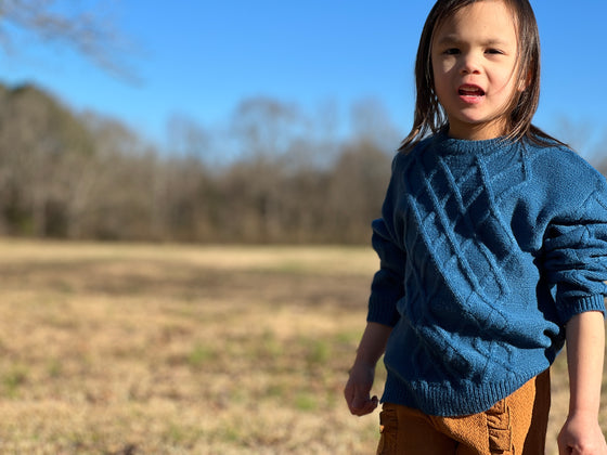 olivia sweater in peacock