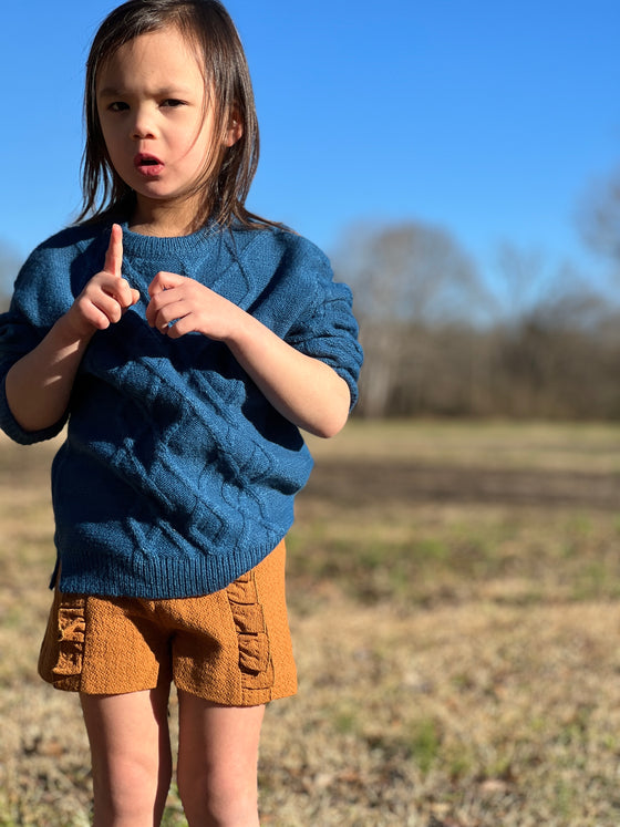 olivia sweater in peacock