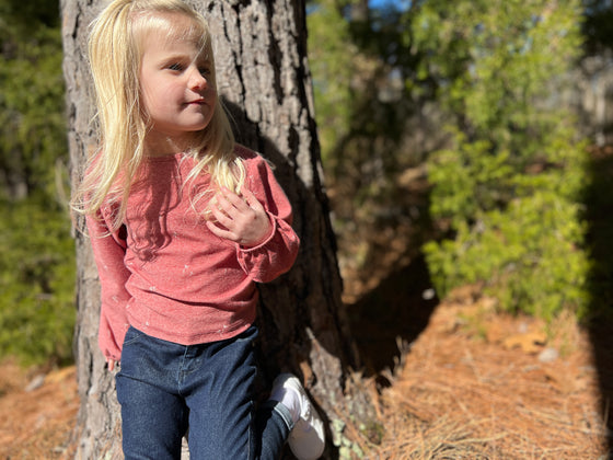 gigi blouse in burgundy dandelion