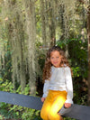 fawn jersey pants in gold