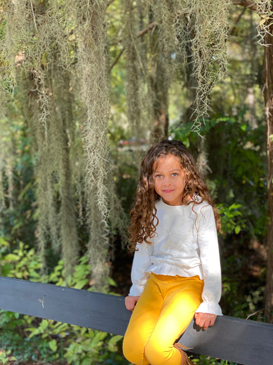 fawn jersey pants in gold