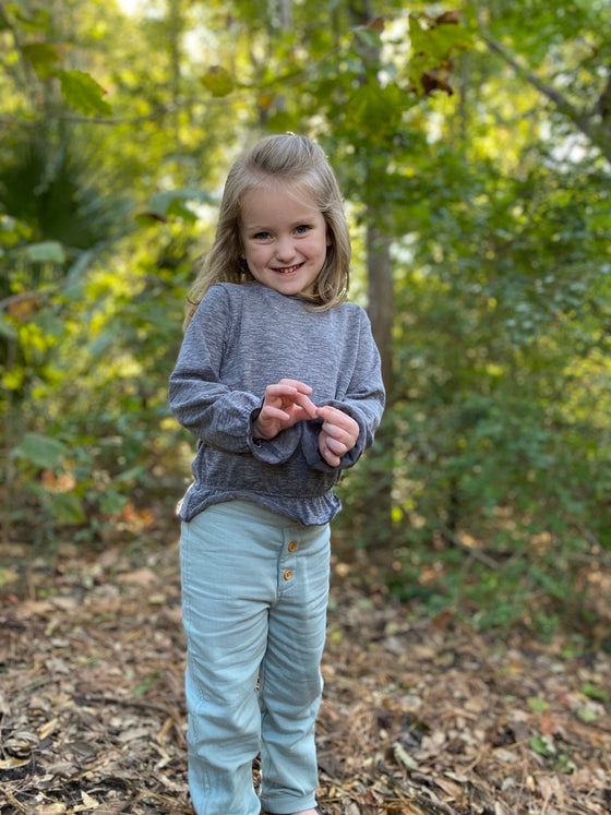 maeve blouse in charcoal