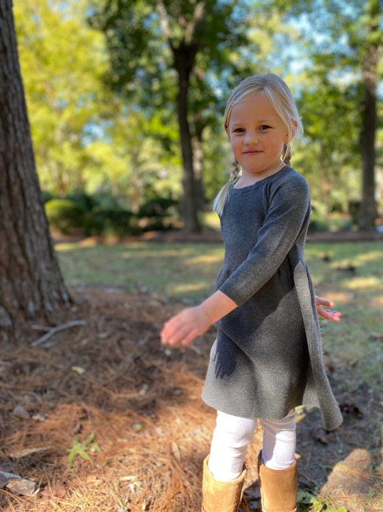 mimi dress in charcoal