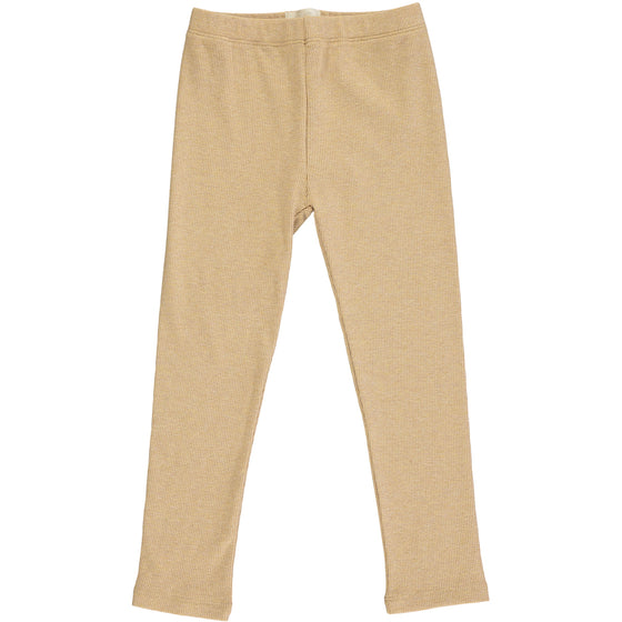 kathleen ribbed legging in gold