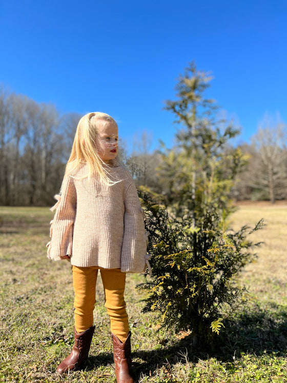 francis knit sweater in oatmeal