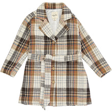  indy coat in brown plaid