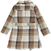indy coat in brown plaid